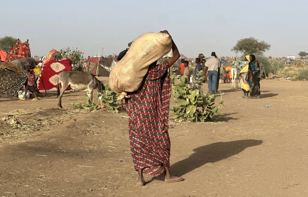 Obóz dla uchodźców z Sudanu, którzy uciekli z kraju, fot. PAP/EPA/MARWAN MOHAMED