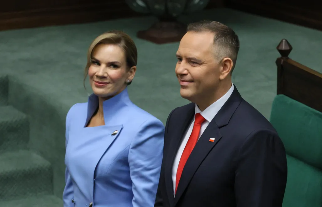 Президент Польши Кароль Навроцкий и первая леди Марта Навроцкая. Fot. PAP/Paweł Supernak