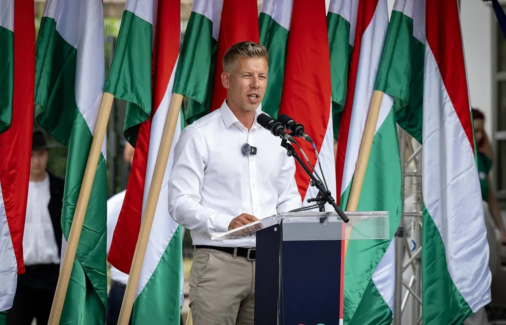 Peter Magyar. Fot. EPA/CSABA KRIZSAN 