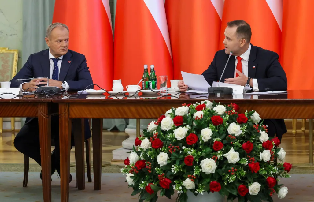 Дональд Туск і Кароль Навроцький. Fot. PAP/Albert Zawada