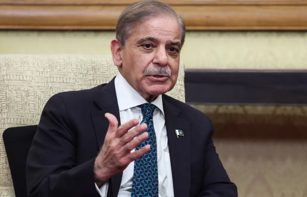 Premier Pakistanu Shehbaz Sharif. Fot. EPA/Maxim Shemetov / POOL