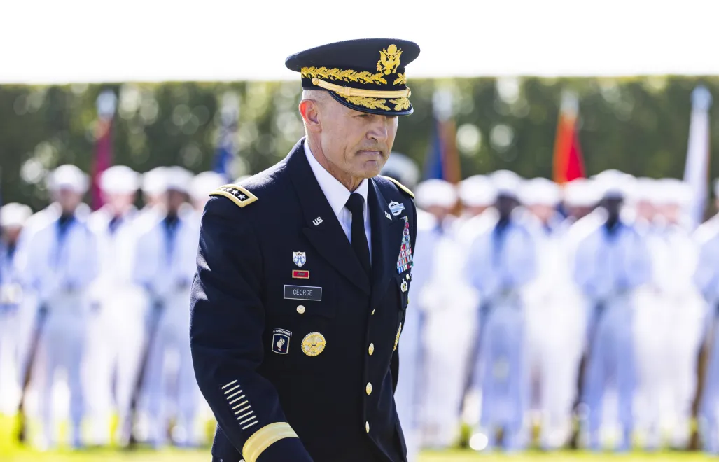 Randy George. Fot. PAP/EPA/JIM LO SCALZO