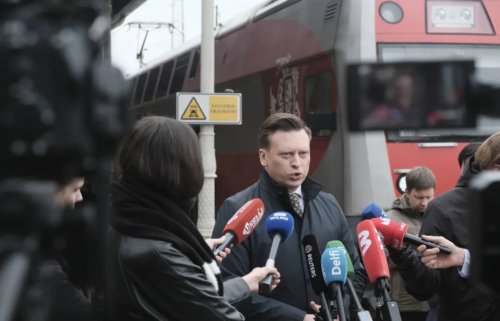  Мэр Вильнюса Валдас Бенкунскас. Fot. PAP/EPA/ VALDA KALNINA