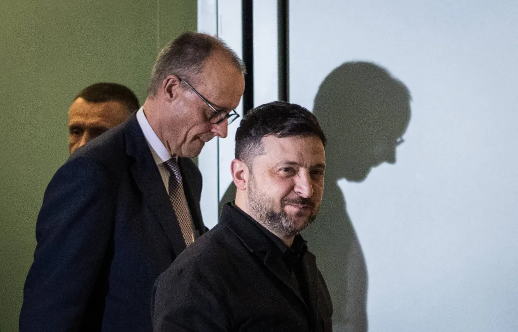 Фрідріх Мерц і Володимир Зеленський. Fot. PAP/EPA/NADJA WOHLLEBEN / POOL