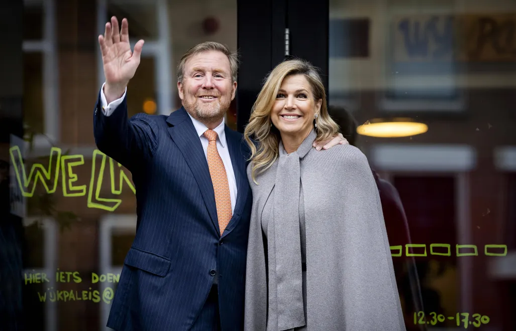 Król Holandii Willem-Aleksander i królowa Maksima, fot. PAP/EPA/ANP/KOEN VAN WEEL