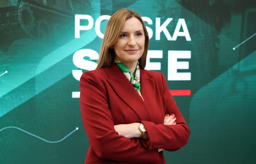 Правительственный уполномоченный по программе SAFE Магдалена Собковяк-Чарнецка. Fot. PAP/Albert Zawada