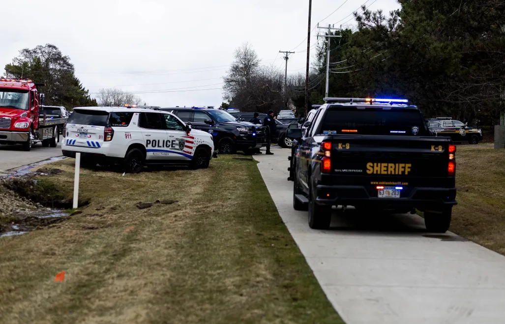 Policja na miejscu strzelaniny w USA, zdjęcie ilustracyjne, fot. PAP/EPA/	Sylvia Jarrus