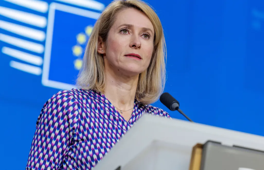 Kaja Kallas. Fot. PAP/EPA/OLIVIER MATTHYS