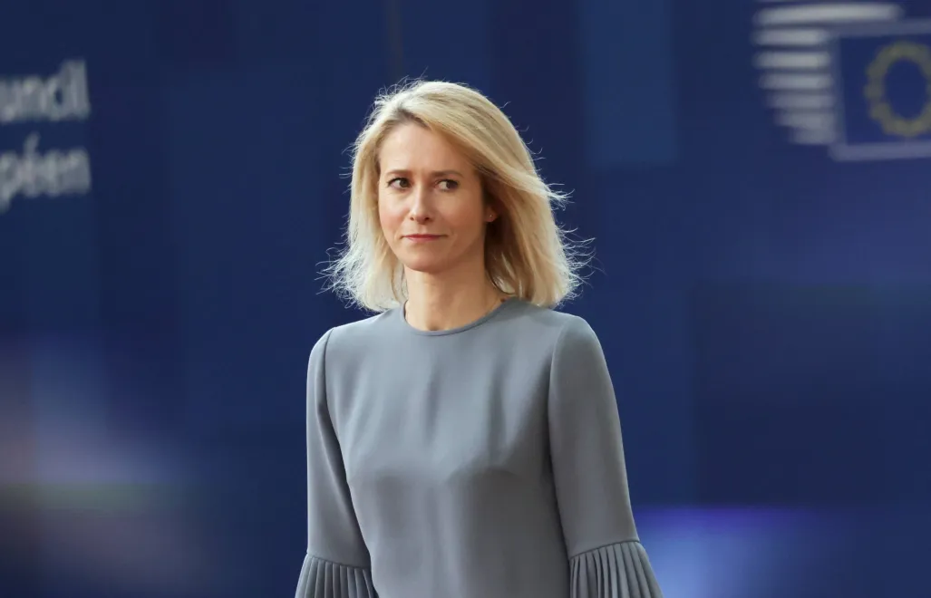 Kaja Kallas. Fot. PAP/EPA/OLIVIER MATTHYS