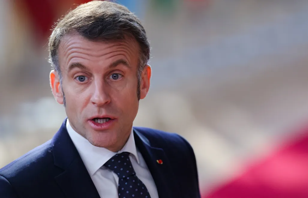 Prezydent Francji Emmanuel Macron. Fot. PAP/EPA/OLIVIER MATTHYS