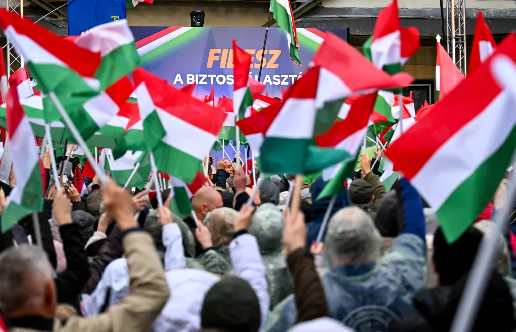 Zdjęcie ilustracyjne. Wiec wyborczy Viktora Orbana Fot. PAP/EPA/Tibor Illyes