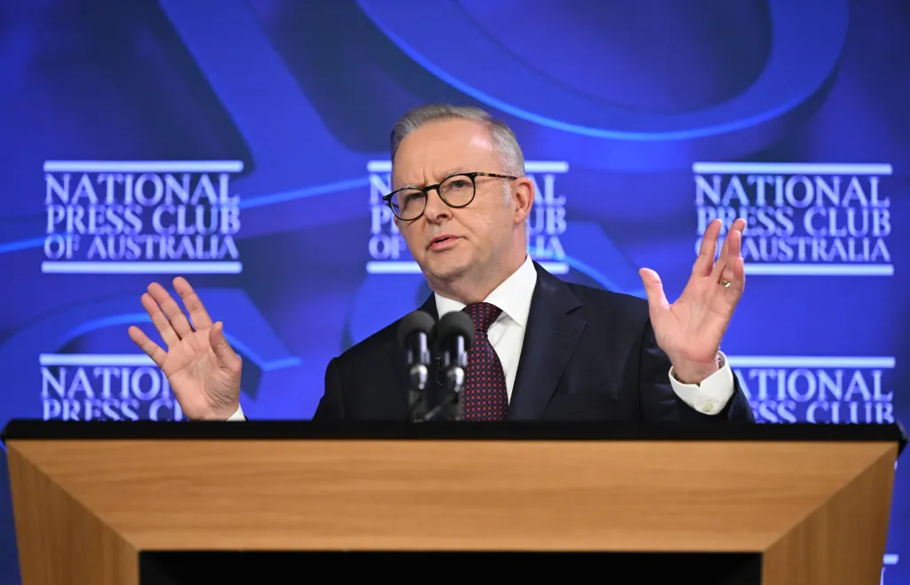 Anthony Albanese, fot. PAP/EPA/AAP/LUKAS COCH