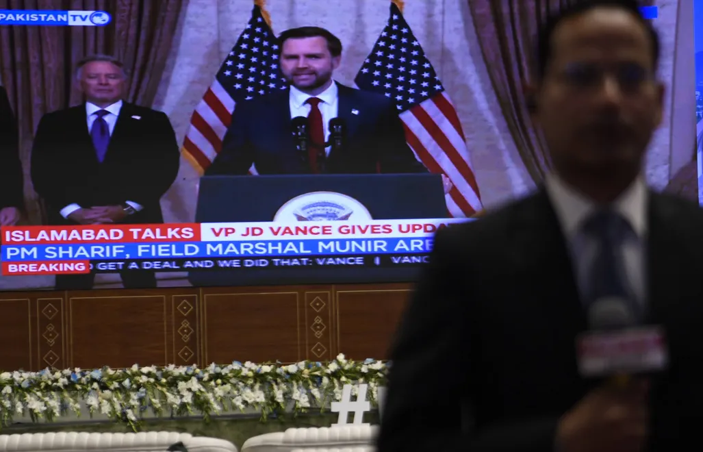 Пресс-конференция Джей Ди Вэнса. Fot. PAP/EPA/Sohail Shahzad