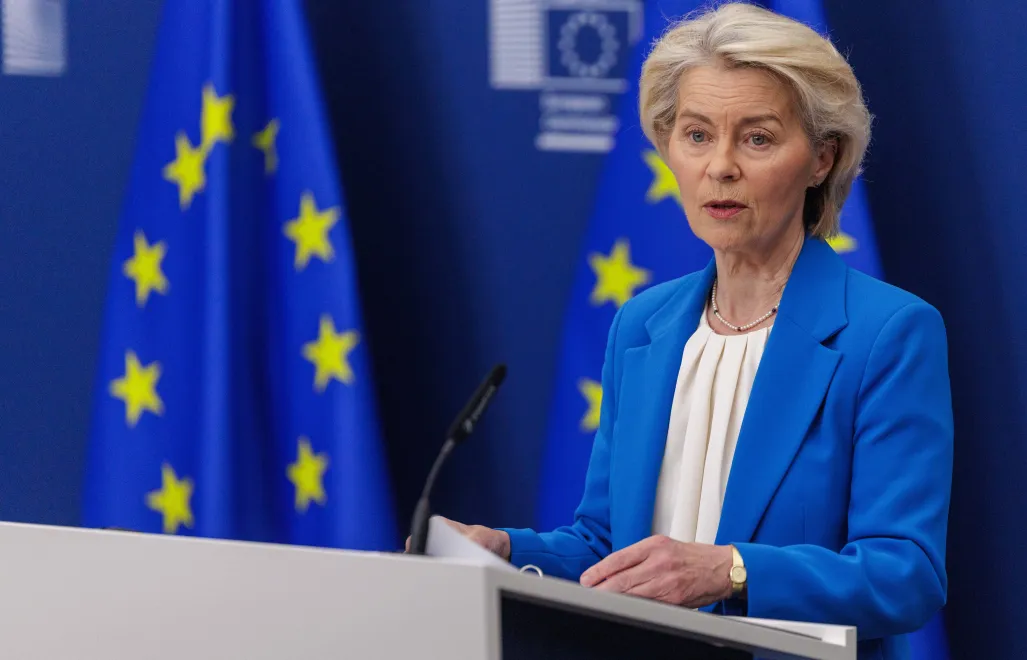 Ursula von der Leyen. Fot. PAP/ EPA/OLIVIER HOSLET