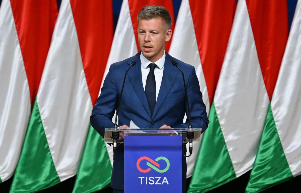 Переможець парламентських виборів в Угорщині Петер Мадяр. Fot. PAP/EPA/TIBOR ILLYES 