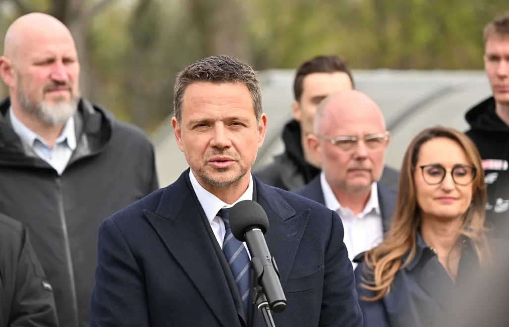  Prezydent Warszawy Rafał Trzaskowski podczas konferencji prasowej w Warszawie, fot. PAP/Rafał Trzaskowski