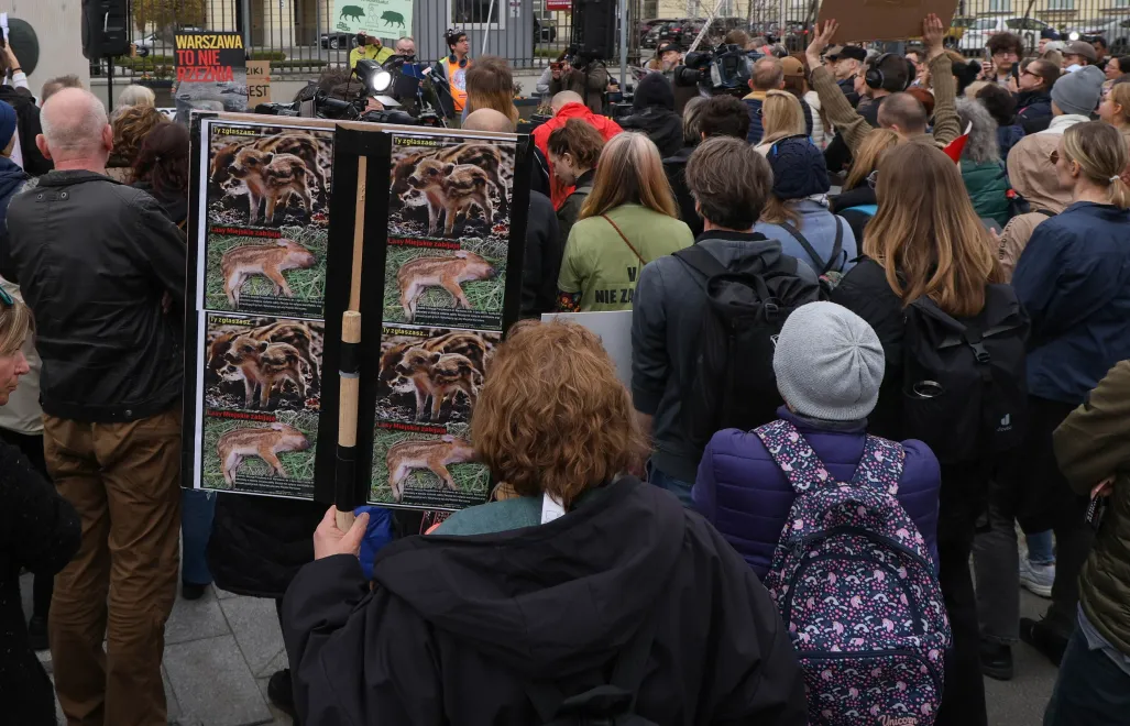 Protest w Warszawie. Fot. PAP/	Paweł Supernak