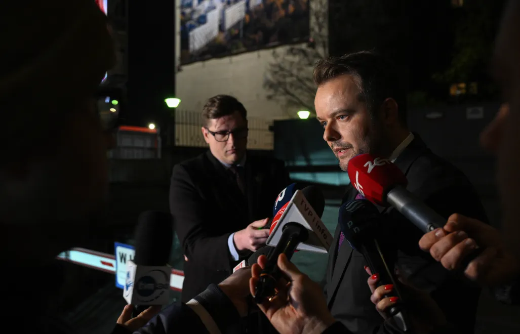 Rzecznik PiS partii Rafał Bochenek. Fot. PAP/Radek Pietruszka