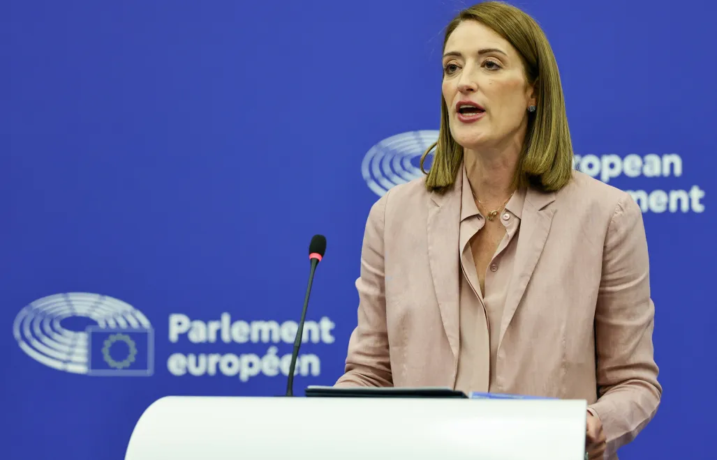 Roberta Metsola. Fot. EPA/RONALD WITTEK