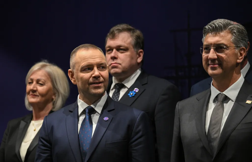Prezydent RP Karol Nawrocki i premier Chorwacji Andrej Plenković. Fot. PAP/Marcin Obara