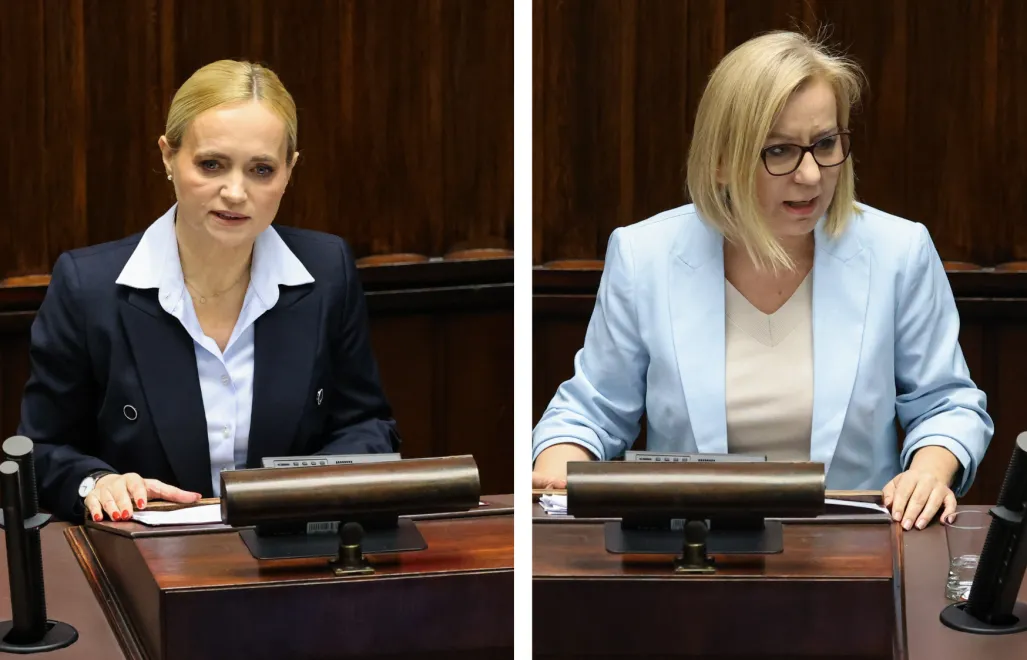 Jolanta Sobierańska-Grenda, Paulina Hennig-Kloska. Fot. PAP/Albert Zawada