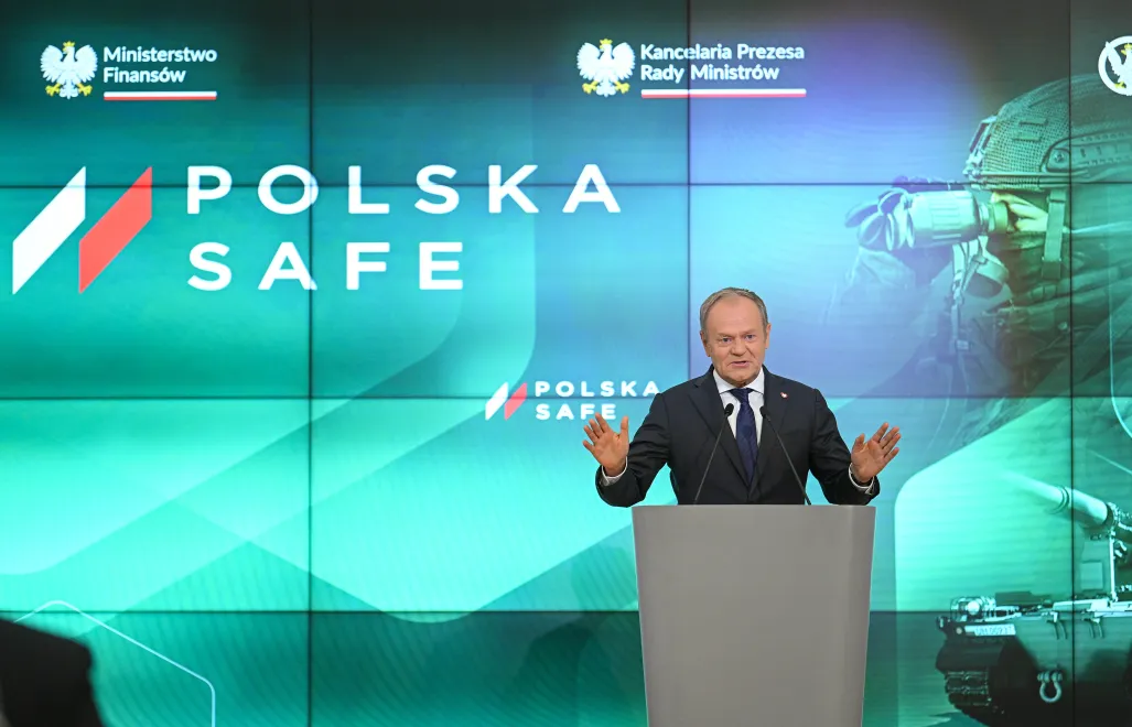 Wystąpienie premiera Donalda Tuska po podpisaniu umowy PAP/Marcin Obara