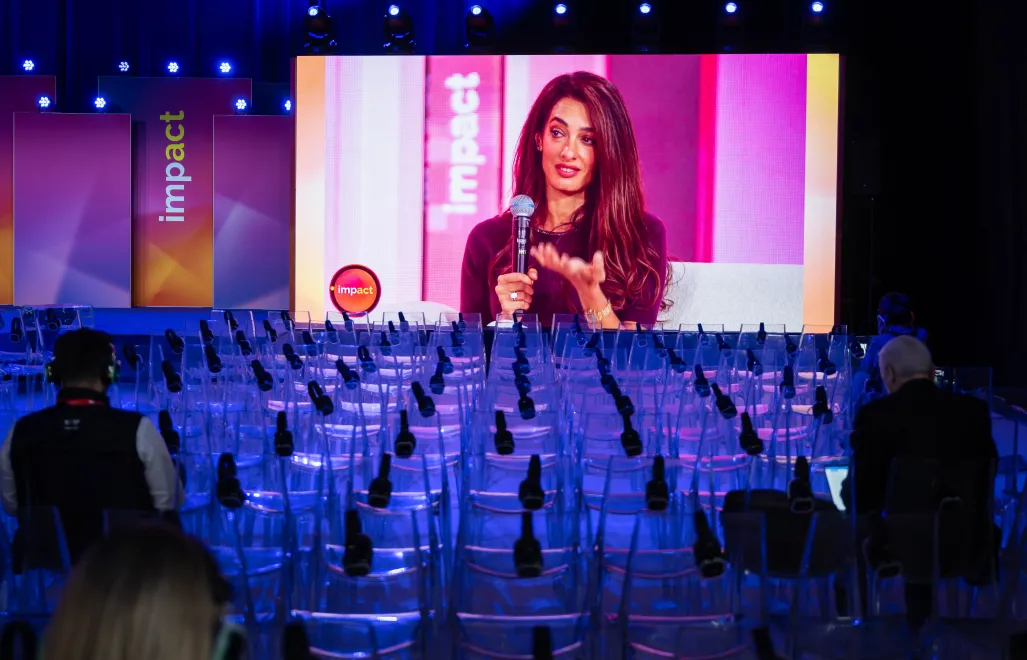 Amal Clooney. Fot. PAP/Jakub Kaczmarczyk