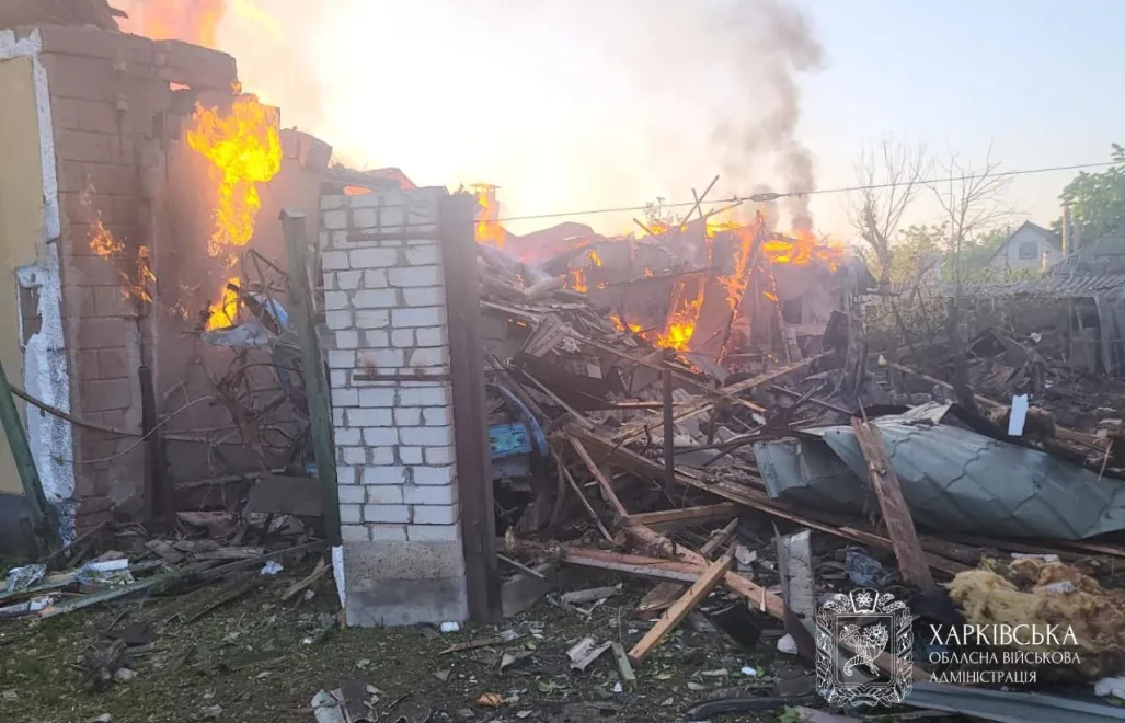 Наслідки російського обстрілу Харківщини. Фото: Харківська ОВА. 