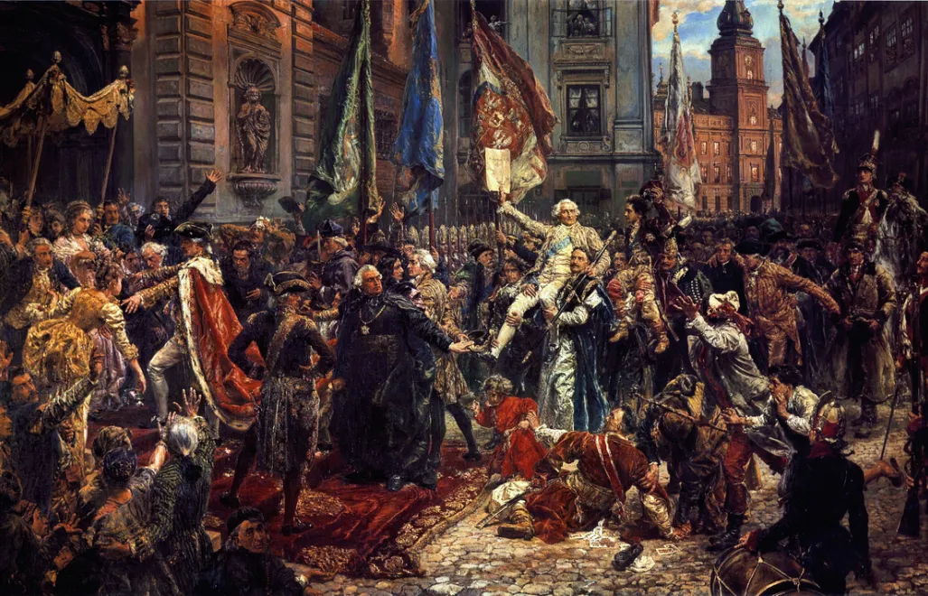Конституція від 3 травня 1791 року - картина Яна Матейка. Jan Matejko, Public domain, via Wikimedia Commons