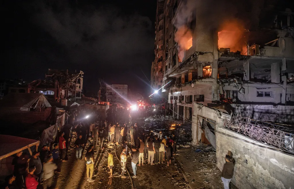 Zamach w Rimalu. Fot. PAP/EPA/MOHAMMED SABER