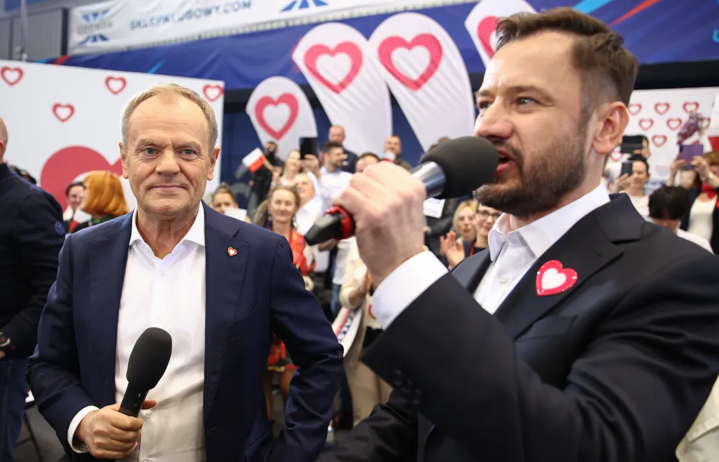 Donald Tusk i Aleksander Miszalski Fot. PAP/Łukasz Gągulski