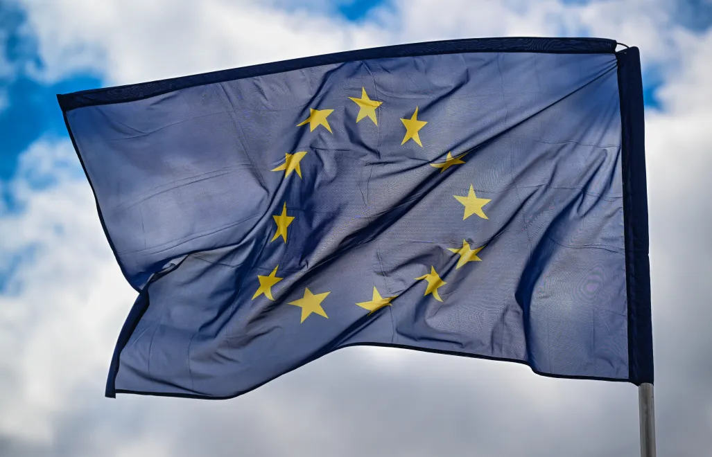 Flaga europejska. Fot. PAP/	Wojtek Jargiło
