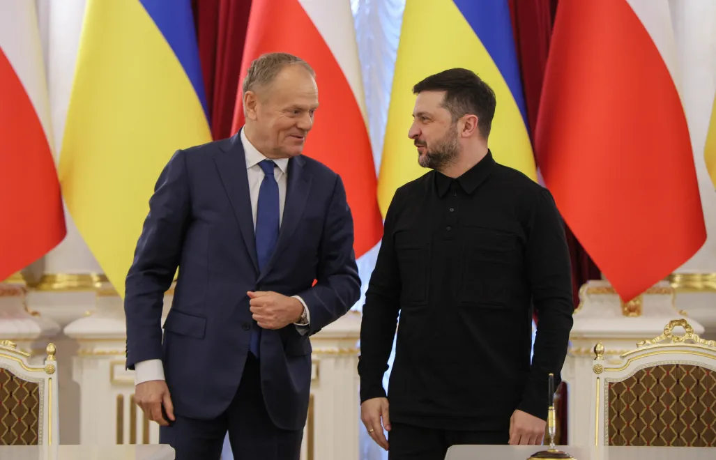 Дональд Туск и Владимир Зеленский. Fot. PAP/Paweł Supernak