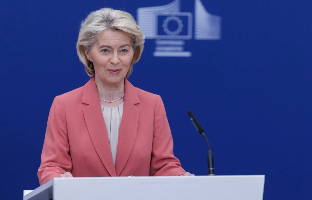 Ursula von der Leyen. Fot. PAP/EPA/OLIVIER MATTHYS 