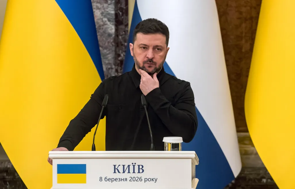 Prezydent Ukrainy Wołodymyr Zełenski. Fot. PAP/Vladyslav Musiienko
