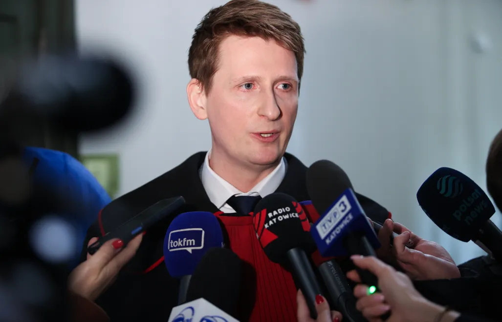 Rzecznik Prokuratury Okręgowej w Sosnowcu Bartosz Kilian. Fot. PAP/	Jarek Praszkiewicz