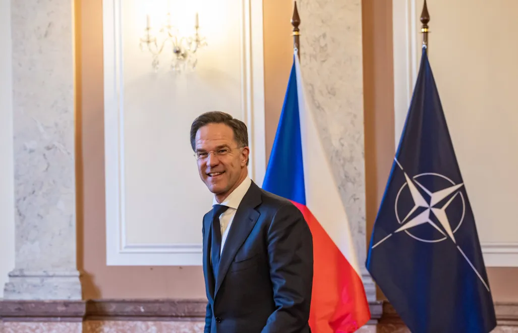 Генеральний секретар НАТО Марк Рютте під час візиту до Праги. Fot. PAP/EPA/MARTIN DIVISEK