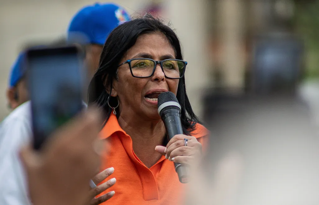 Pełniąca obowiązki prezydenta Wenezueli Delcy Rodriguez. Fot. PAP/EPA/Henry Chirinos 