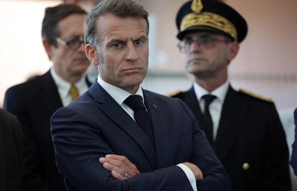 Prezydent Francji Emmanuel Macron. Fot. PAP/EPA/VALENTINE CHAPUIS / POOL