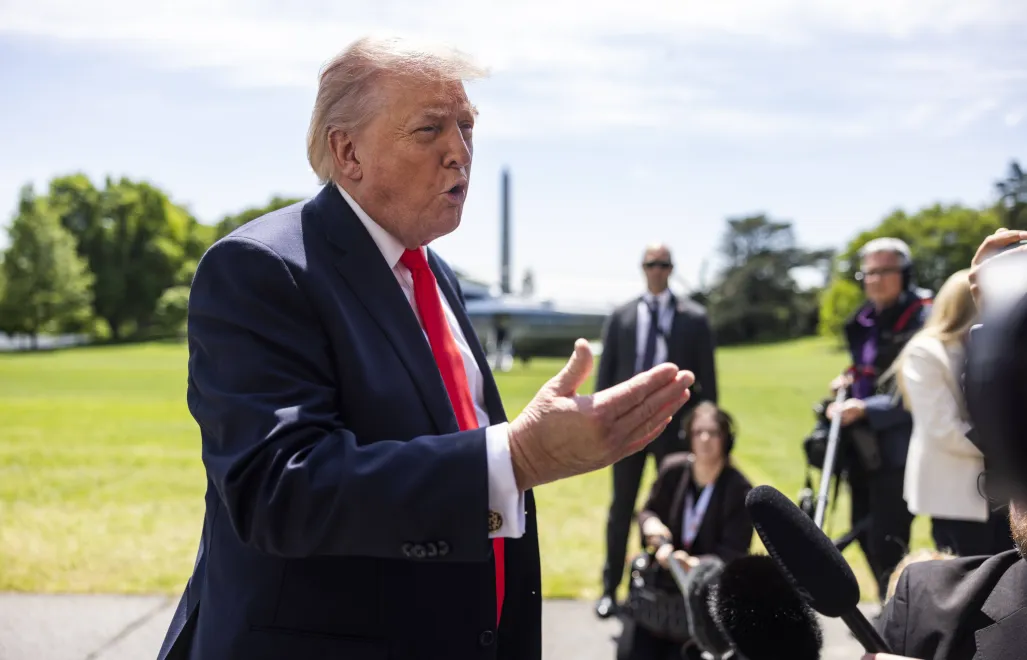 Prezydent USA Donald Trump. Fot. PAP/EPA/	JIM LO SCALZO / POOL