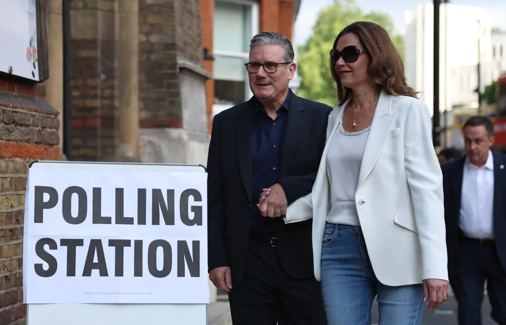 Keir Starmer, Victoria Starmer. Fot. PAP/EPA/NEIL HALL 