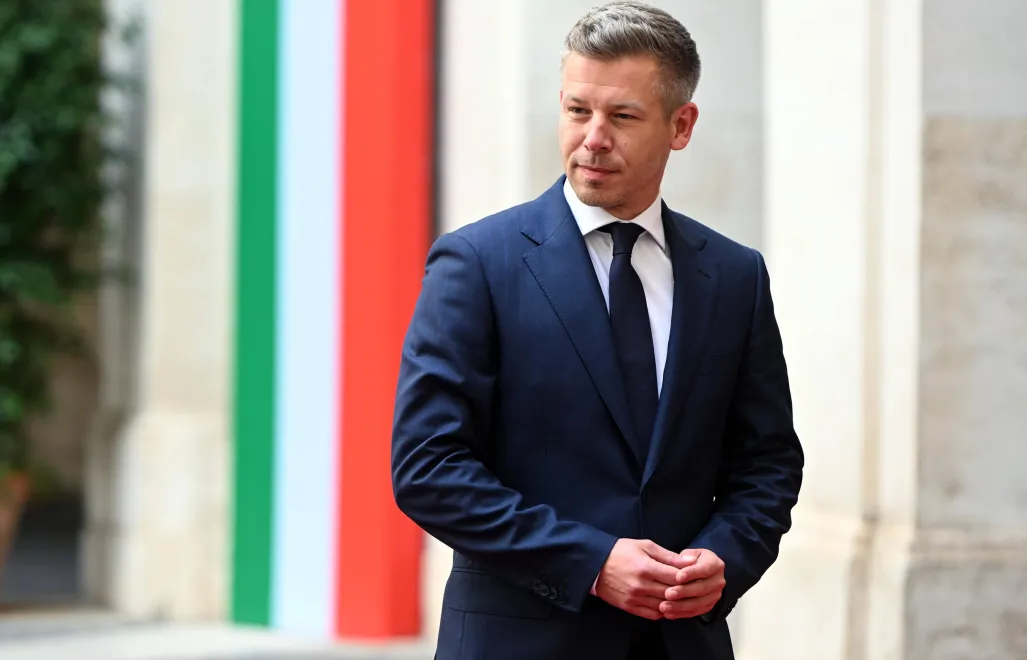 Peter Magyar. Fot. PAP/EPA/FABIO CIMAGLIA