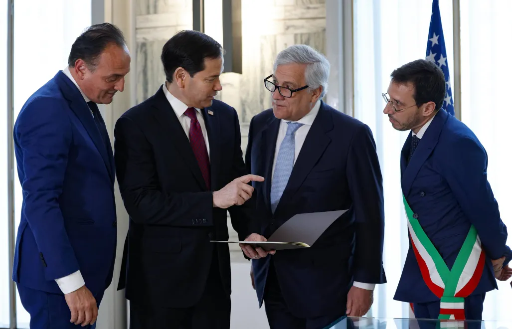 Sekretarz stanu Marco Rubio z wizytą we Włoszech. Fot. PAP/EPA/FABIO FRUSTACI