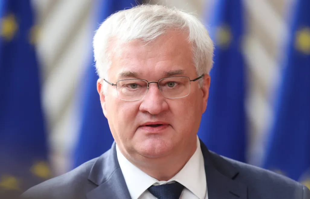 Министр иностранных Украины дел Андрей Сибига. Fot. PAP/EPA/OLIVIER HOSLET