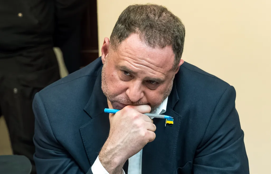Podejrzany o korupcję były szef Biura Prezydenta Ukrainy Andrij Jermak, fot. PAP/Vladyslav Musiienko