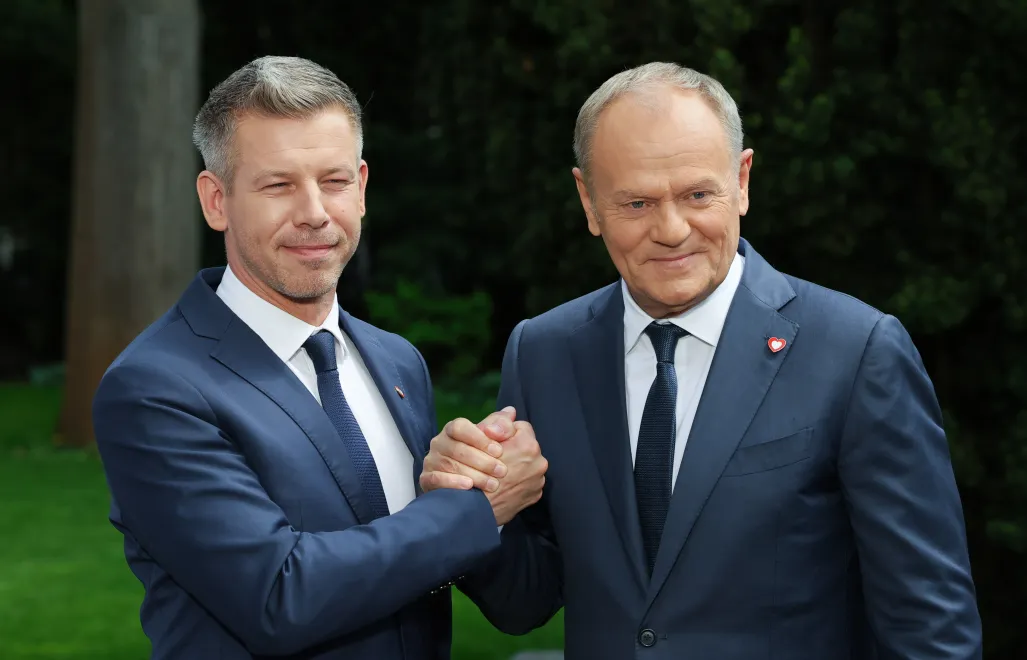 Петер Мадяр і Дональд Туск. Fot. PAP/Paweł Supernak