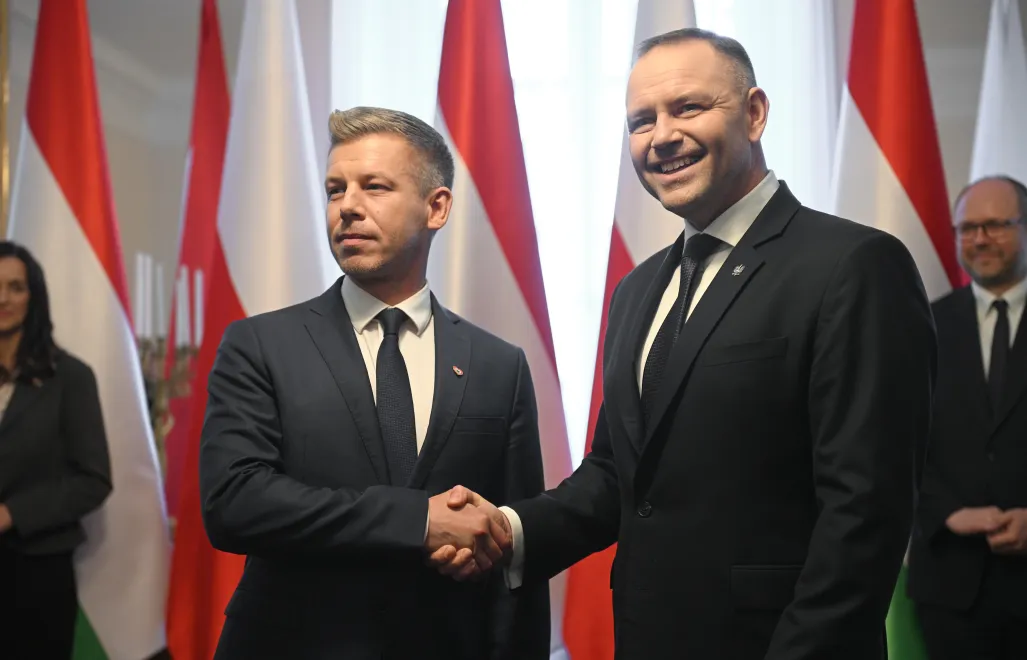 Петер Мадьяр и Кароль Навроцкий. Fot. PAP/Marcin Obara