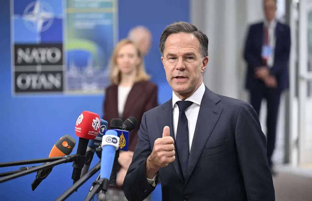 Sekretarz generalny NATO Mark Rutte. Fot. PAP/EPA/Johan Nilsson