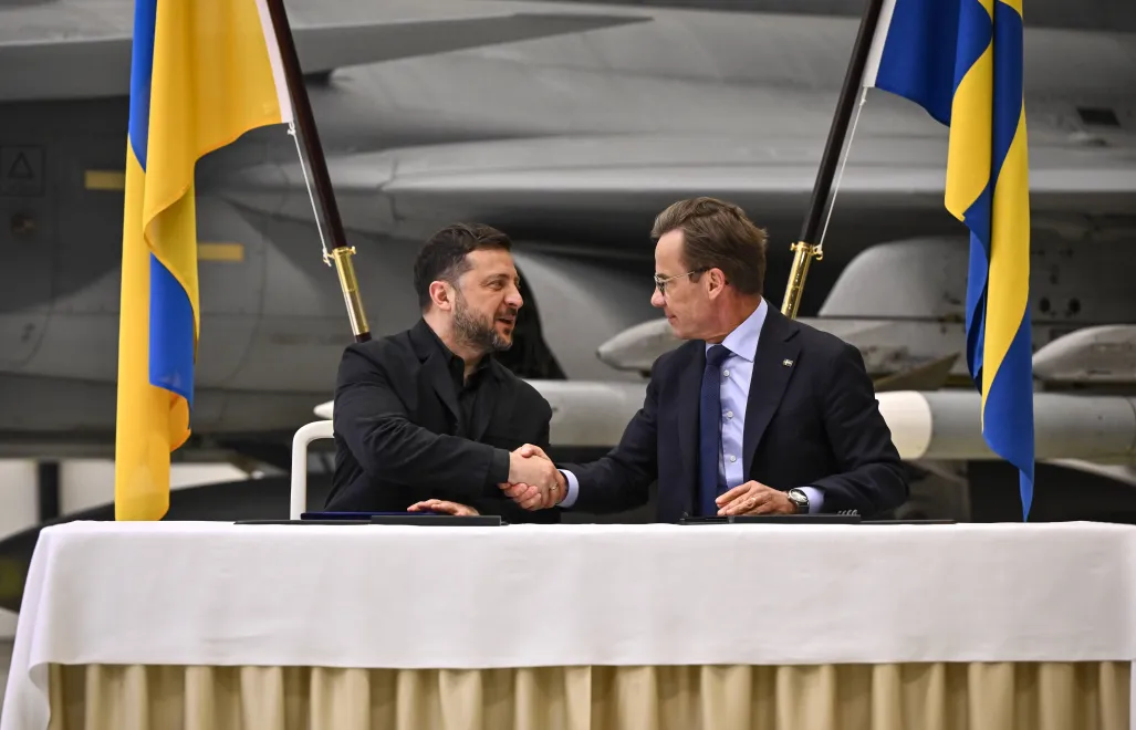 Володимир Зеленський і Ульф Крістерссон. Fot. PAP/EPA/Christine Olsson 
