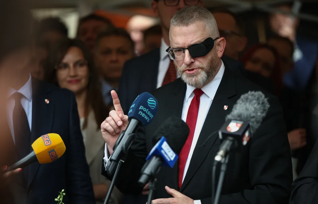 Grzegorz Braun. Fot. PAP/	Łukasz Gągulski